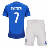 Maglie da calcio Italia Davide Frattesi #7 Prima Maglia Bambino Europei 2024 Manica Corta (+ Pantaloni corti)